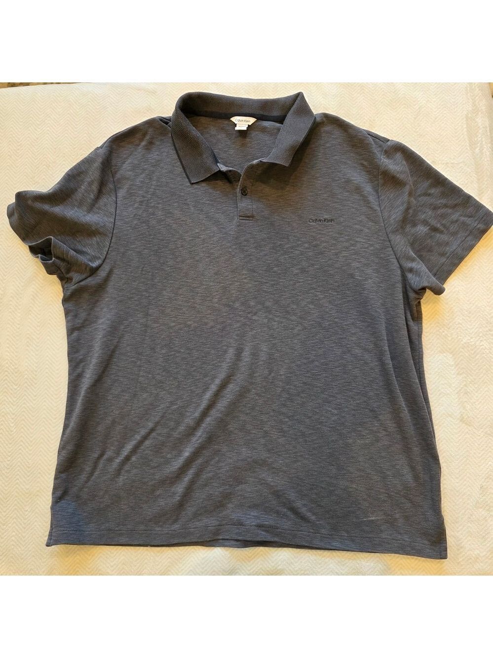 Calvin Klein Men's Gray Polo Shirt